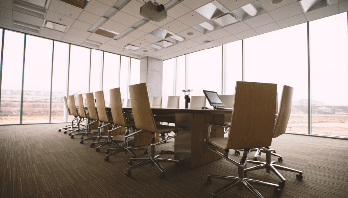 empty corporate conference room