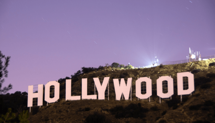 Callifornia Hollywood sign on mountain